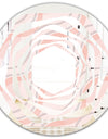 Pink Elegant Pastel Waves - Modern Round or Oval Wall Mirror - Whirl