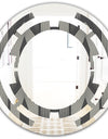 Mimimal Black and White Design III - Modern Round or Oval Wall Mirror - Space