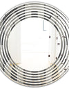 Mimimal Black and White Design III - Modern Round or Oval Wall Mirror - Wave