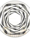 Mimimal Black and White Design III - Modern Round or Oval Wall Mirror - Whirl