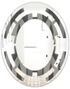 Mimimal Black and White Design III - Modern Round or Oval Wall Mirror - Space