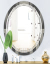 Mimimal Black and White Design III - Modern Round or Oval Wall Mirror - Triple C