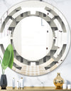 Mimimal Black and White Design I - Modern Round or Oval Wall Mirror - Space