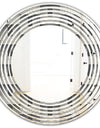 Mimimal Black and White Design I - Modern Round or Oval Wall Mirror - Wave