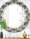 Mimimal Black and White Design I - Modern Round or Oval Wall Mirror - Triple C