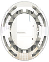 Mimimal Black and White Design I - Modern Round or Oval Wall Mirror - Space