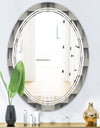 Mimimal Black and White Design I - Modern Round or Oval Wall Mirror - Triple C