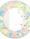 Geometrical Pastel Abstract II - Modern Round or Oval Wall Mirror - Wave