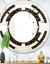 Leopard Fur Safari V - Modern Round or Oval Wall Mirror - Space