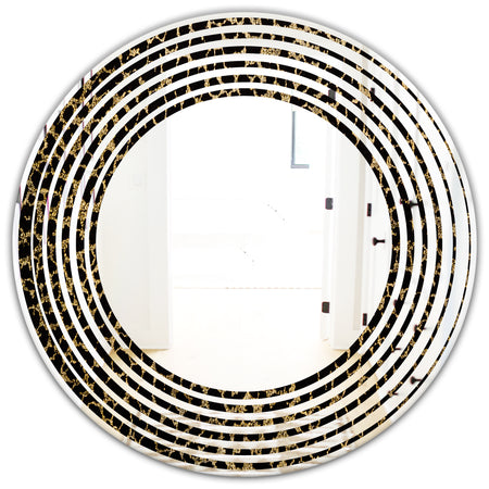 Leopard Fur Safari V - Modern Round or Oval Wall Mirror - Wave
