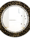 Leopard Fur Safari V - Modern Round or Oval Wall Mirror - Triple C