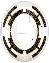 Leopard Fur Safari V - Modern Round or Oval Wall Mirror - Space