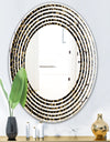 Leopard Fur Safari V - Modern Round or Oval Wall Mirror - Wave