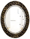 Leopard Fur Safari V - Modern Round or Oval Wall Mirror - Triple C