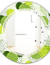 Circular Abstract Retro Geometric X - Modern Round or Oval Wall Mirror - Triple C