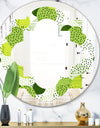 Circular Abstract Retro Geometric X - Modern Round or Oval Wall Mirror - Quatrefoil