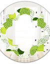 Circular Abstract Retro Geometric X - Modern Round or Oval Wall Mirror - Quatrefoil