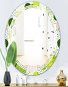 Circular Abstract Retro Geometric X - Modern Round or Oval Wall Mirror - Triple C