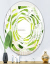 Circular Abstract Retro Geometric X - Modern Round or Oval Wall Mirror - Whirl