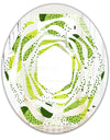 Circular Abstract Retro Geometric X - Modern Round or Oval Wall Mirror - Whirl