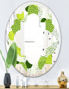 Circular Abstract Retro Geometric X - Modern Round or Oval Wall Mirror - Quatrefoil