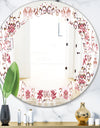 Ornamental Retro Pattern - Modern Round or Oval Wall Mirror - Leaves