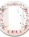 Ornamental Retro Pattern - Modern Round or Oval Wall Mirror - Leaves