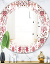 Ornamental Retro Pattern - Modern Round or Oval Wall Mirror - Triple C