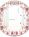 Ornamental Retro Pattern - Modern Round or Oval Wall Mirror - Triple C