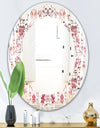 Ornamental Retro Pattern - Modern Round or Oval Wall Mirror - Leaves