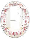Ornamental Retro Pattern - Modern Round or Oval Wall Mirror - Leaves