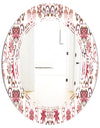 Ornamental Retro Pattern - Modern Round or Oval Wall Mirror - Triple C