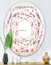 Ornamental Retro Pattern - Modern Round or Oval Wall Mirror - Whirl