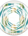 Retro Hexagon Pattern IV - Modern Round or Oval Wall Mirror - Whirl