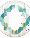 Retro Hexagon Pattern IV - Modern Round or Oval Wall Mirror - Quatrefoil