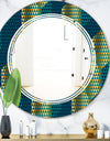 Retro Hexagon Pattern V - Modern Round or Oval Wall Mirror - Triple C