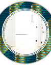 Retro Hexagon Pattern V - Modern Round or Oval Wall Mirror - Triple C