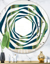 Retro Hexagon Pattern V - Modern Round or Oval Wall Mirror - Whirl