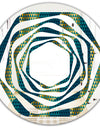 Retro Hexagon Pattern V - Modern Round or Oval Wall Mirror - Whirl