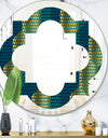 designq Retro Hexagon Pattern V - Modern Round or Oval Wall Mirror - Quatrefoil
