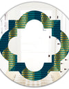 Retro Hexagon Pattern V - Modern Round or Oval Wall Mirror - Quatrefoil