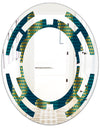 Retro Hexagon Pattern V - Modern Round or Oval Wall Mirror - Space