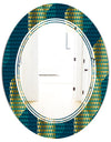 Retro Hexagon Pattern V - Modern Round or Oval Wall Mirror - Triple C