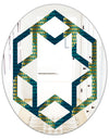 Retro Hexagon Pattern V - Modern Round or Oval Wall Mirror - Hexagon Star