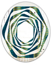 Retro Hexagon Pattern V - Modern Round or Oval Wall Mirror - Whirl