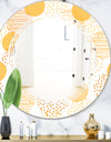 Circular Abstract Retro Geometric IX - Modern Round or Oval Wall Mirror - Triple C