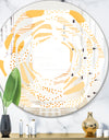 Circular Abstract Retro Geometric IX - Modern Round or Oval Wall Mirror - Whirl