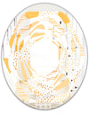 Circular Abstract Retro Geometric IX - Modern Round or Oval Wall Mirror - Whirl
