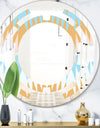 Retro Abstract Design VI - Modern Round or Oval Wall Mirror - Space