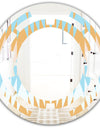 Retro Abstract Design VI - Modern Round or Oval Wall Mirror - Space
